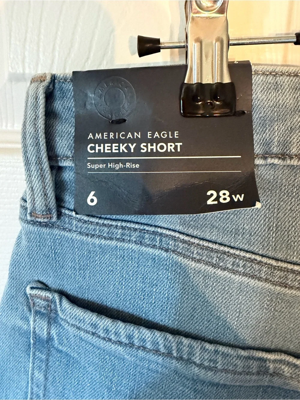 American Eagle Cheeky Short Light Blue Denim